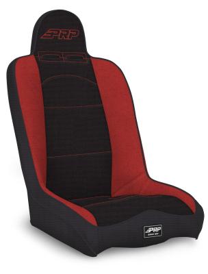 Daily Driver High Back Suspension Seat Black and Red Tweed PRP Seats