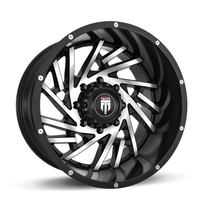 Web AT161 Gloss Black Machined 20X12 6-139.7 -44MM 106.1MM Off Road Wheels American Truxx