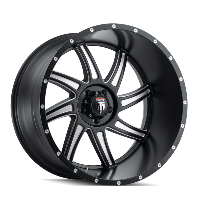 Vortex AT162 Satin Black Milled 24X14 5-139.7 -76MM 87.1MM Off Road Wheels American Truxx