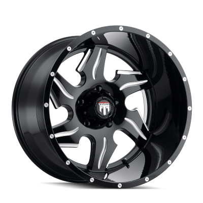 Ninja AT163 Gloss Black Milled 22X14 5-139.7 -76MM 87.1MM Off Road Wheels American Truxx