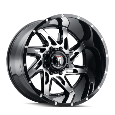 Spyder AT183 Gloss Black Machined 20X10 6-139.7 -24MM 106.1MM Off Road Wheels American Truxx