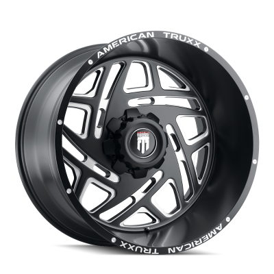 Cosmos AT1904 Satin Black Milled 22X12 5-139.7 -44MM 110.5MM Off Road Wheels American Truxx