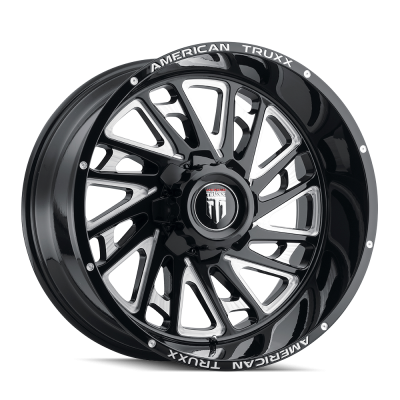 Blade AT1905 Gloss Black Milled 24X14 6-139.7 -76MM 106.1MM Off Road Wheels American Truxx