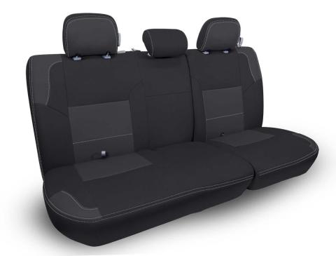 Rear Bench Cover for 12-15 Toyota Tacoma Double Cab Black and Gray PRP Seats