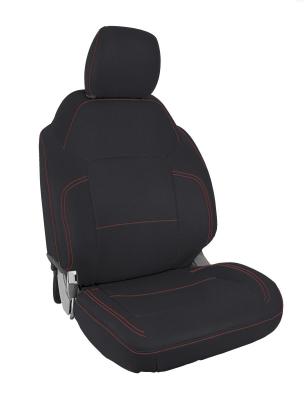 Front Seat Covers for 2021+ Ford Bronco 2 Door Black with Red Stitching PRP Seats