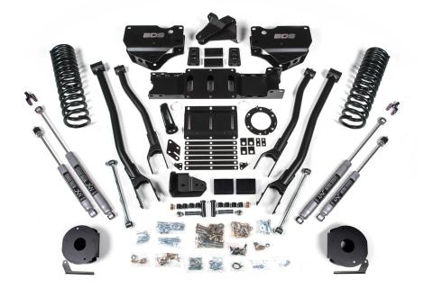 6 Inch Lift Kit w/ 4-Link Ram 2500 w/ Rear Air Ride 19-24 4WD Diesel NX2 Nitro Shocks