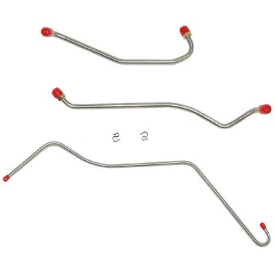 Pump to Carb Fuel Line For 69 Chevy Bel Air, Biscayne, Impala, Chevelle, El Camino, Caprice 396/427 3 Line Kit Incl. Return Stainless Fine Lines