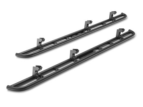 RKR Rock Rails Cab Length 2019 (New Body Style)-2025 Chevy Silverado/GMC Sierra 1500/2020-2025 2500 HD/3500 HD Crew Cab Textured Black NFab