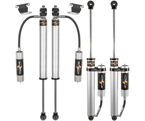 Backcountry Leveling Shock Set Remote Reservoir 2013-23 RAM 3500 4x4 Carli Suspension