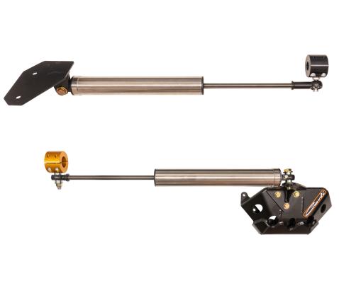 Opposing SS Steering Stabilizer Y-Style 3-6 Lift 2003-08 RAM 2500/3500 Carli Suspension