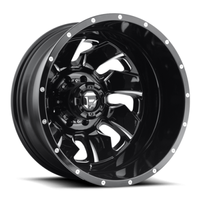 Dually Wheels 20X8.3 Cleaver Dually D574 8 On 210 Gloss Black Milled 154.3 Bore -246 Offset Multi Spoke Outer Dually Fuel Off Road Wheels