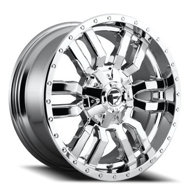 Aluminum Wheels 20X10 Sledge D631 8 On 165.1 Chrome Plated 125.1 Bore -18 Offset Fuel Off Road Wheels