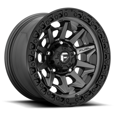 Aluminum Wheels 18X9 Covert D716 5 On 139.7 Matte Gunmetal Gray Black Bead Ring 87.1 Bore 1 Offset Multi Spoke Fuel Off Road Wheels