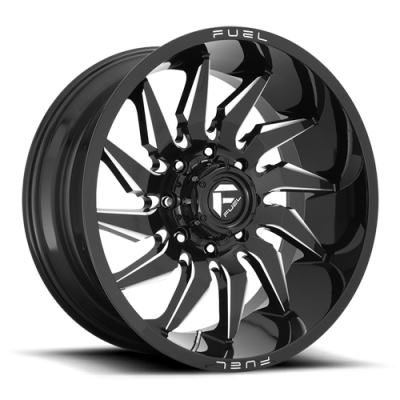 Aluminum Wheels 24X12 Saber D744 6 On 135 Gloss Black Milled 87.1 Bore -44 Offset Fuel Off Road Wheels