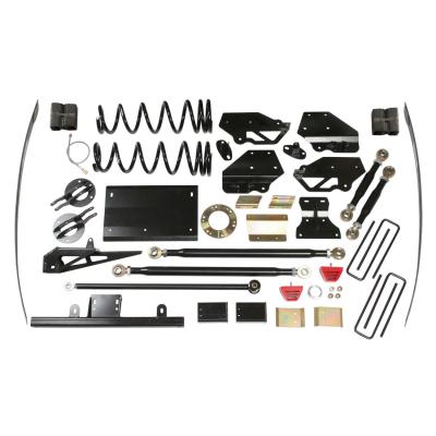Long Arm Lift Kit 7 Inch Lift Includes Front Coil Spring Transmission Mount Rear Add-A-Leaf Rear Block Skid Plates Steering Stabilizer Crossmember 94-02 Dodge Ram 2500/3500 Skyjacker