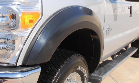 Extra Wide Style Fender Flare Set Front and Rear, Textured, 4-Piece Set 2011-2016 Ford F-250 Super Duty/F-350 Super Duty Fleetside Lund