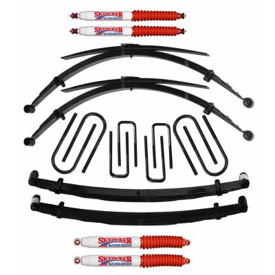 Suspension Lift Kit w/Shock 2 Inch Lift Incl. Front/Rear Leaf Springs Rear Block Front/Rear U Bolt Kits Spring Bushing Kit 73-78 Ford F-250 Skyjacker