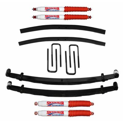 Suspension Lift Kit w/Shock 4 Inch Lift Incl. Front Leaf Springs Front U Bolt Kit PN F7240 Spring Bushing Kit Rear Add-A-Leafs 73-78 Ford F-250 Skyjacker