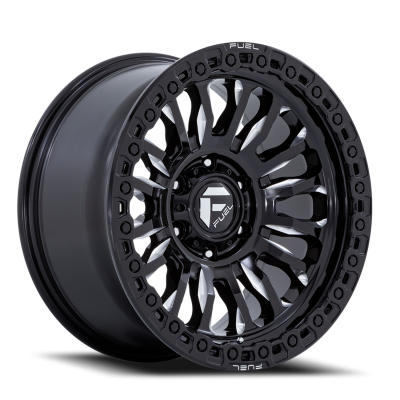 Aluminum Wheels 20X9 Rincon SBL FC857BE 8 On 180 Gloss Black Milled 124.2 Bore 20 Offset Fuel Off Road Wheels