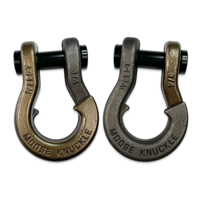Jowl Recovery Split Shackle 3/4 Buff Bronze and Raw Dog Combo Moose Knuckle Offroad