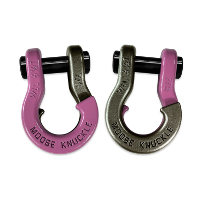 Jowl Recovery Split Shackle 7/8 Pretty Pink and Raw Dog Combo Moose Knuckle Offroad