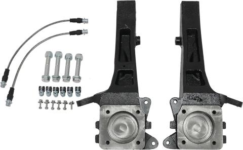 4 Inch Front Lift Spindles w/Extended Brake Lines 05-23 Tacoma RWD Freedom Off-Road