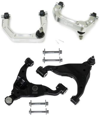 Billet Front Upper Control Arms and OEM Replacement Lower Control Arms for 2-4 Inch Lift 10-24 Toyota 4Runner/10-23 Lexus GX460 (KDSS) Freedom Off-Road