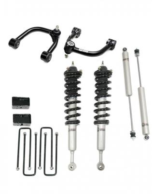 Front 3.5 Inch Lift Struts w/ Rear 3 Inch Blocks, Shocks, and Front Upper Control Arms 2005-2023 Toyota Tacoma Freedom Off-Road
