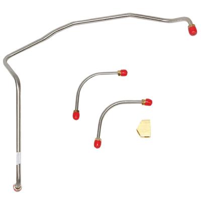 Pump to Carburetor Fuel Line For 69 Chevy Camaro Nova 396CID/375HP Front 3 Line Kit Stainless Fine Lines