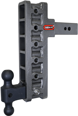 Mega Duty 2.5 Inch Offset Shank 3 Inch Rise, 12 Inch Drop 3.5K TW 32K Hitch & GH-0161 Dual-Ball Gen Y Hitch
