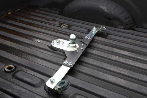 Main Assy GoosePuck GEN II 5 Inch Offset 25K Overall Towing With Safety Chain Anchors Incorporated Ford 2017 to Current Gen Y Hitch