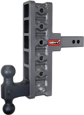 Mega Duty 2 Inch Offset Shank 5 Inch Rise, 7.5 Inch Drop 2K TW 16K Hitch & GH-051 Dual-Ball Gen Y Hitch