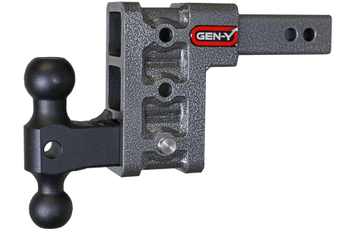 Mega Duty 2 Inch Shank 5 Inch Drop 2K TW 16K Hitch & GH-051 Dual-Ball Gen Y Hitch