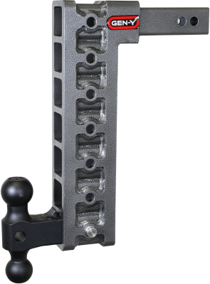 Mega Duty 2 Inch Shank 15 Inch Drop 2K TW 16K Hitch & GH-051 Dual-Ball & GH-0100 Stabilizer Kit Gen Y Hitch
