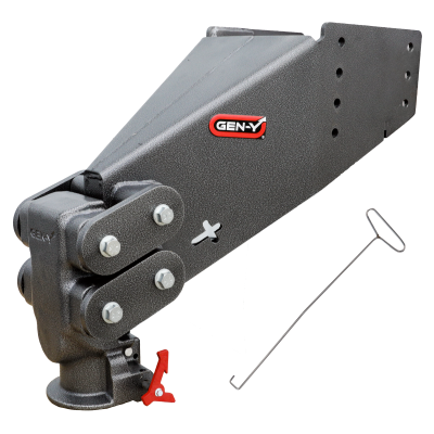 Executive Torsion Flex Auto Latch Rhino Fifth Wheel Pin Box Replacement with Gooseneck 2 5/16 Inch Coupler 1.5K 4.5K pin weight range 30K Towing Gen Y Hitch