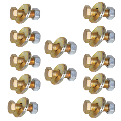 Bolt Installation Kit for Executive Fifth Wheel Pin Box 12 qty 5/8 inch x 2 Inch grade 8 bolts & 12 qty 5/8 inch steel lock nuts & 24 qty flat washers Gen Y Hitch