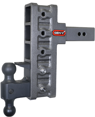 Mega Duty 2.5 Inch Offset Shank 3 Inch Rise, 9 Inch Drop 3K TW 21K Hitch & GH-061 Dual-Ball & GH-062 Pintle Lock Gen Y Hitch