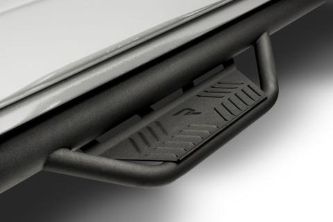 Podium Step LG Cab Length (2 Steps per Side) 3 Inch Main Tube Diameter 2015-2019 Chevy Silverado/GMC Sierra 2500 HD/3500 HD Double Cab Diesel Engine Textured Black NFab