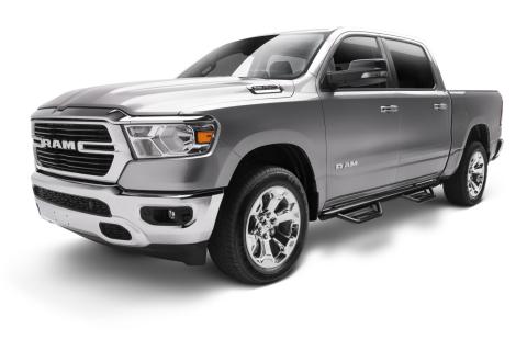 Podium Step LG Cab Length (2 Steps per Side) 3 Inch Main Tube Diameter 2019-2025 (New Body Style) Ram 1500 Crew Cab Textured Black NFab