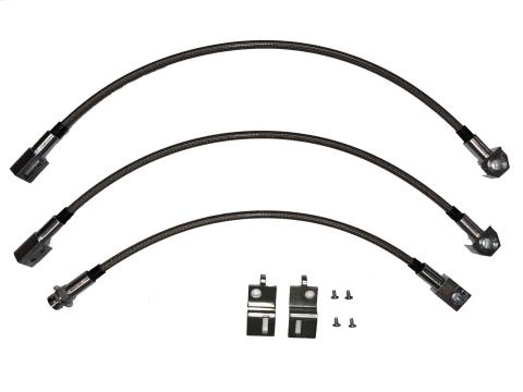 Brake Hose Kit For 68-69 Mopar B-Body w/ 8 3/4 Inch Rear Axle Kit Braided Stainless Fine Lines