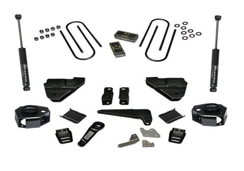 4 Inch Lift Kit 2013-2018 Dodge Ram 3500 4WD with Front Shock Brackets and Superlift Rear Shocks Superlift