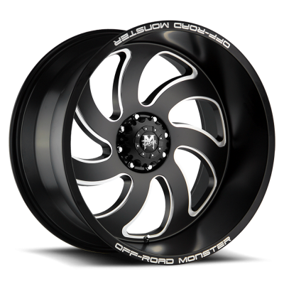 Aluminum Wheels 20x10 M07 BML Series Milled Flat Matte Black 6 On 139.7 Bolt Pattern -19 Offset Off Road Monster