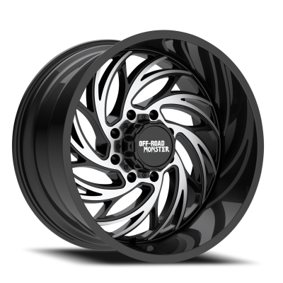 Aluminum Wheels 20x10 M29 GBM Series Machined Gloss Black 8 On 180 Bolt Pattern -19 Offset Off Road Monster