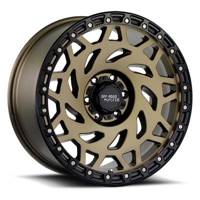 Aluminum Wheels 17x9 M50 BZBR Series Bronze/Black Ring 6 On 139.7 Bolt Pattern 0 Offset Off Road Monster