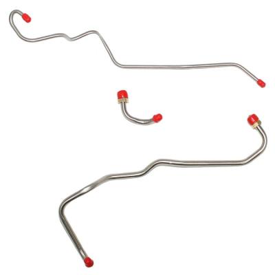 Pump to Carburetor Fuel Line For 67 Pontiac Firebird Lemans GTO w/ 326CID High Output V8 4BBL Quadrajet Inline Filter Stainless Fine Lines