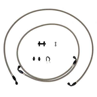 14-18 Silverado / Sierra 1500, 8l90 Trans, Quick Fix Transmission Set Braided Stainless Fine Lines