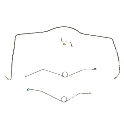 Front Brake Line Kit For 65 Mopar B-Body Dual M/C Conversion QPV/PWR Stainless Fine Lines