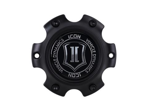 Alpha Low Pro Center Cap 6X135 Black, ICON Alloys