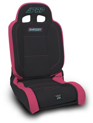Shreddy Edition EnduroDaily Reclining Suspension Seat Black Pink and Teal Passenger PRP Seats