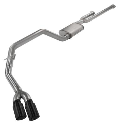 Cat-Back Exhaust System 14-21 Split Side Dual Exit 2.5 in Intermediate And 3 in Tail Pipe Violator Mufflers/Hardware Incl Black Tip Incl Pypes Exhaust
